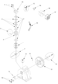 Pump Parts Diagram and Parts List for VH300100AV  Campbell Hausfeld Compressor